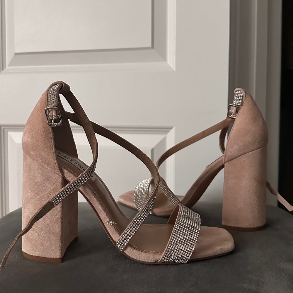 Suede Block Heel Sandals